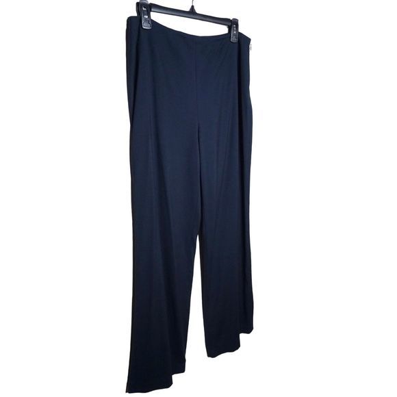 Vince Wide Leg Viscose Modal Blend Dress Pant Navy Size 8 Side Zip Women's - Picture 2 of 7